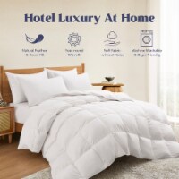 All-season Warmth White Goose Down Comforter Duvet Insert with 360TC Fabric