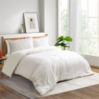 3 Piece Geometric Clipped Comforter Set