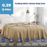 Ice Cooling Reversible Waffle Blanket for Summer Dual-side Comfort
