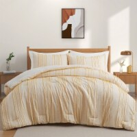 Year-Round Warmth Clipped Comforter Set Soft Microfiber