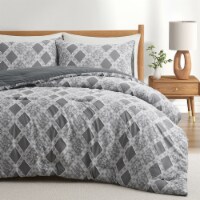 Year-Round Warmth Clipped Comforter Set Soft Microfiber