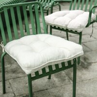 Solid Indoor Outdoor Patio Seat Cushion Set of 2