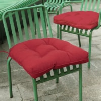 Solid Indoor Outdoor Patio Seat Cushion Set of 2