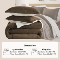 3PC Medium Weight Sherpa Reversible Down Alternative Comforter Set
