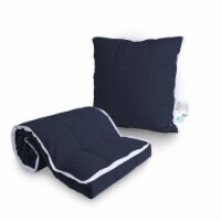 2-in-1 Packable Throw Blanket - Foldable Pillow with Zipper Closure