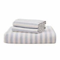 100% Flax Linen Stripe Duvet Cover and Sham Set