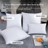 2-Pack Feather Throw Pillow Inserts Ultrasonic Quilting