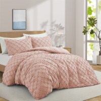 Microfiber Clipped Duvet Cover Set with Shams