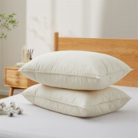 75% White Goose Down Pillow with 4 layers, 100% Cotton Fabric