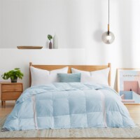 Lightweight Breathable 75% White Down Comforter, Cooling Oversized Blanket