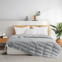 TENCEL Lyocell Lightweight Breathable Cooling Down Blanket Dark Gray King