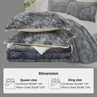 3PC Medium Weight Sherpa Reversible Down Alternative Comforter Set