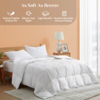 Lightweight Summer Comforter Goose Down Feather Fiber Hotel Luxury Duvet Insert King