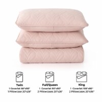 Modern Style Coverlet Set for All Season-Oversized Quilt Cover Set King size