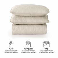 Premium Quality Down Alternative Coverlet Set with Maching Shams-Lightweight Oversized Quilt