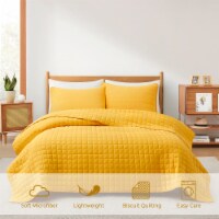 Lightweight Soft Quilt Bedding Set for All Seasons, Bedspreads & Coverlets King size
