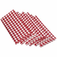Design Imports CAMZ32414 Tango Red Gingham Check Napkin - Set of 6