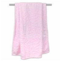 Design Imports CAMZ33211 Pink Embossed Bone Print Pet Blanket