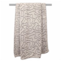 Design Imports CAMZ33212 Taupe Embossed Bone Print Pet Blanket