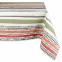 DII Warm Stripe Tablecloth