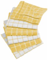 Design Imports CAMZ33962 Yellow Combo Windowpane Dishcloth - Set of 6