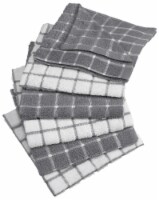 Design Imports CAMZ33964 Gray Combo Windowpane Dishcloth - Set of 6