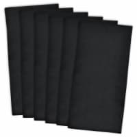 Design Imports CAMZ34466 Black Flat Woven Dishtowels - Set of 6
