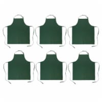 Design Imports CAMZ35309 Dark Green Chef Apron - Set of 6