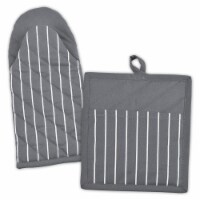 Design Imports Stripe Chef Kitchen Set Gray