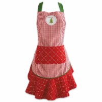 Design Imports CAMZ35783 Merry Christmas Ruffle Apron
