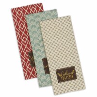 Design Imports CAMZ35828 Assorted Rustic Fall Embellished Dishtowel Set - Set of 3