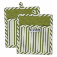 Design Imports Parsley Foodie Gourmet Chef Pot Holder Set of 2