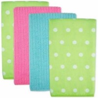 DII Microfiber Dots Dishtowel Green(Set of 4)