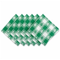 Design Imports CAMZ36342 Shamrock Woven Check Napkin - Set of 6