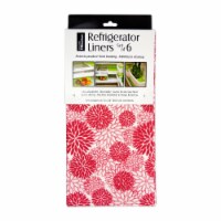 Design Imports CAMZ36587 Tango Red Dahlia Fridge Liner - Set of 6