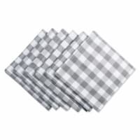 Design Imports CAMZ36889 Gray & White Checkers Napkin - Set of 6