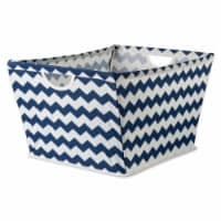 Design Imports CAMZ36935 20 x 14 x 11 in. Chevron Polyester Trapezoid Storage Bin, Nautical B
