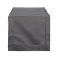 Design Imports CAMZ37112 14 x 72 in. Gray Hemstitch Table Runner