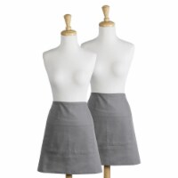 Design Imports Gray Waist Apron Set of 2