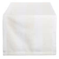 Design Imports CAMZ37540 18 x 108 in. Dobby Stripe Table Runner - Natural & White