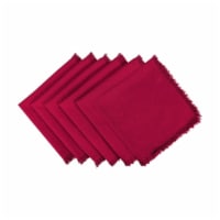 Design Imports CAMZ37567 Solid Wine Heavyweight Fringed Napkin - Set of 6