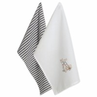 Design Imports CAMZ37670 Assorted Pop Fizz Clink Printed Dish Towel Set - Set of 2