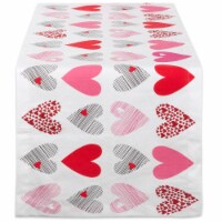 DII Hearts Collage Print Table Runner