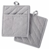 DII Gray Solid Chambray Potholder (Set of 2)