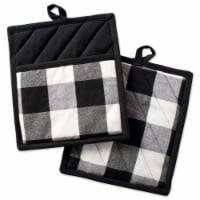 Design Imports Black Buffalo Check Pot Holder Set of 2