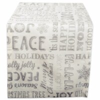 DII Silver Christmas Collage Table Runner