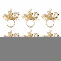 DII Gold Multi Bead Napkin Ring (Set of 6)