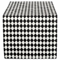 DII Black And Cream Harlequin Print Table Runner