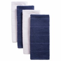 Design Imports CAMZ38311 Assorted French Blue Basic Chef Terry Dishtowel Set - Set of 4