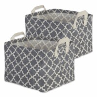 Design Imports CAMZ38324 9 x 12 x 8 in. Pe Coated Cotton & Poly Lattice Laundry Rectangle Sto
